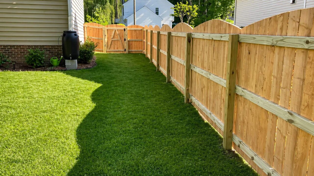 Beautiful residential fence installation by Upstate Fence Pros