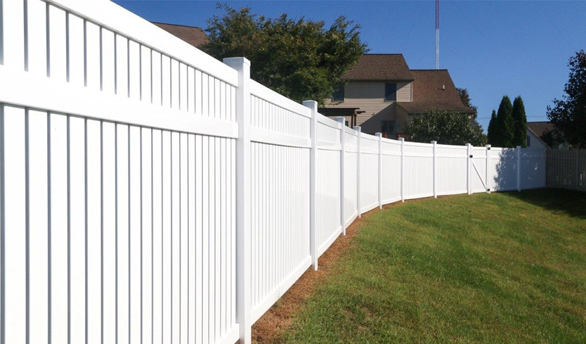 Beautiful white fence installation by Upstate Fence Pros